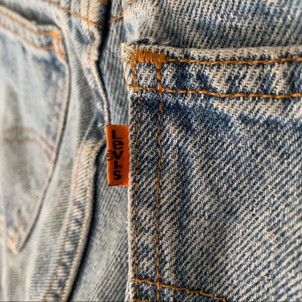 Vintage Levi's 550 Orange Tab Light Blue 28 29 - Picture 4 of 8